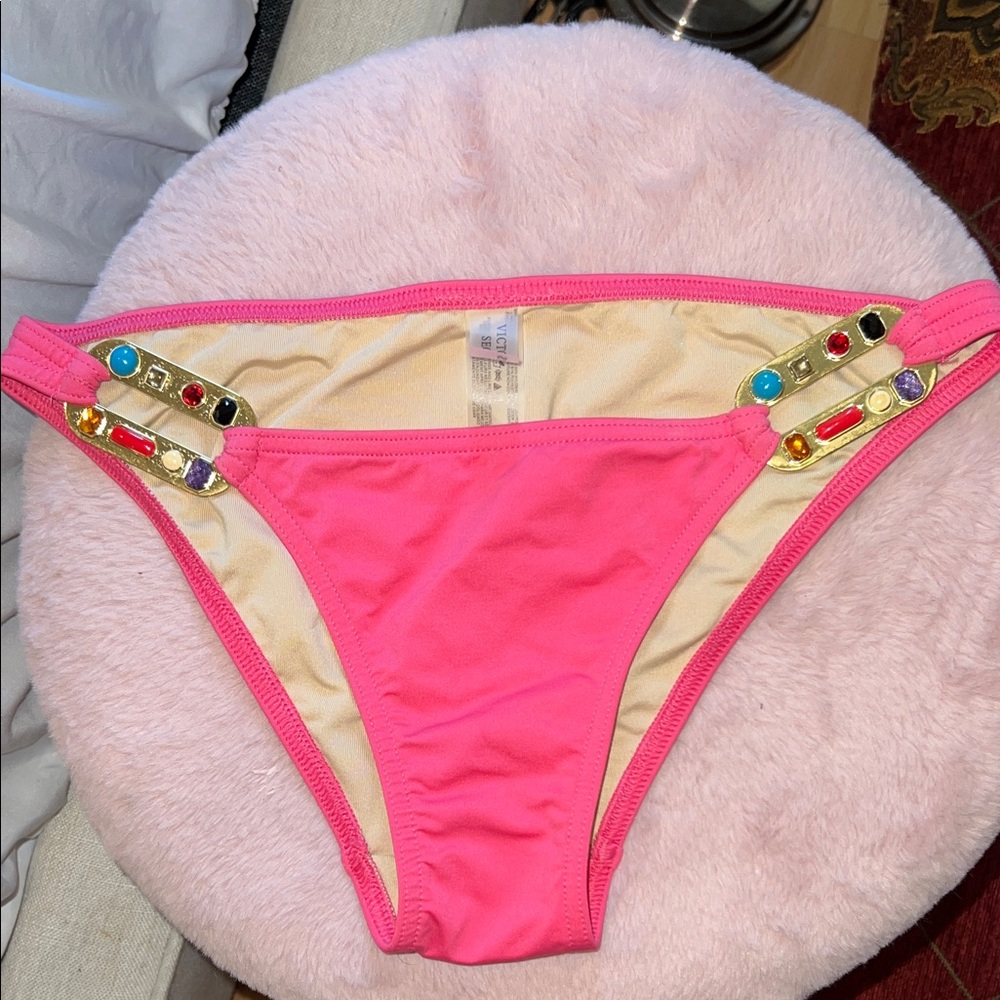 Vintage Victoria secret’s bathing suit bottom with Gem Accents